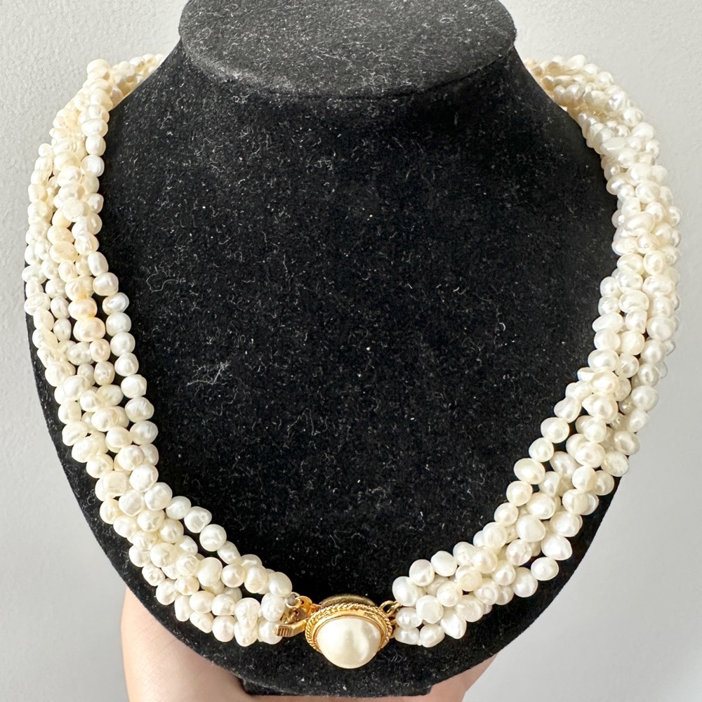 Necklace & Bracelet Set with Gold Clasp 17.5 and 7.5 inches